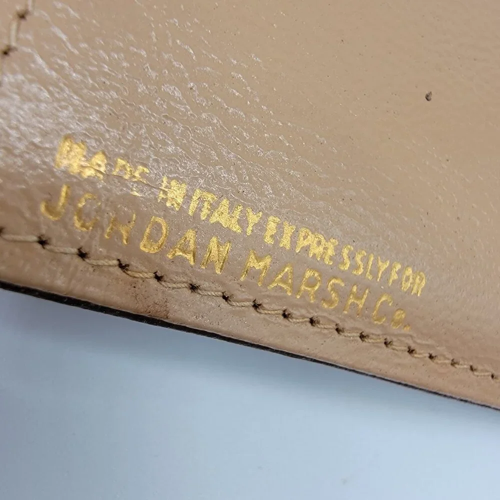 Vintage Leather Wallet Made Expressly for Jordan Marsh Wallet Italy Classic‎